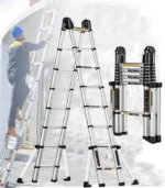 7.4m Telescopic Aluminum Ladder Double(3.7+3.7m) - Image 2