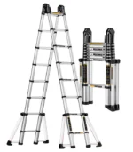 7.4m Telescopic Aluminum Ladder Double(3.7+3.7m)