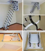 ⁦سلم منسدل معلق على الحائط قابل للطى <strong>ارتفاع 3.6 متر</strong>⁩ - الصورة ⁦4⁩