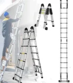 ⁦سلم تليسكوبى مزدوج 4.4 متر (2.2+2.2)  <strong>حاصل على شهادة الجودة الأوروبية EN131 </strong>⁩ - الصورة ⁦2⁩