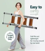 ⁦سلم قابل للطي 4 درجات للمنزل والمكتب⁩ - الصورة ⁦2⁩